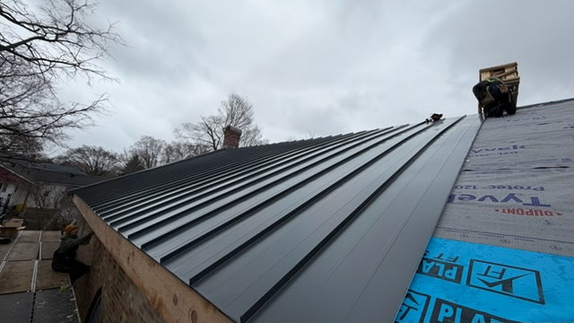 Metal roofing installation by Pitch and Peak Roofing in Southern Ontario